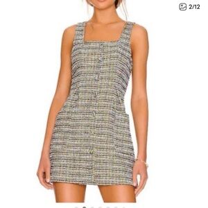 Free People Maxx Tweed Mini Dress - Midnight Combo
